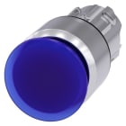 SIEMENS - Pilzdrucktaster, beleuchtet, 22 mm, rund, Metall, hochglanz, blau, 30 mm