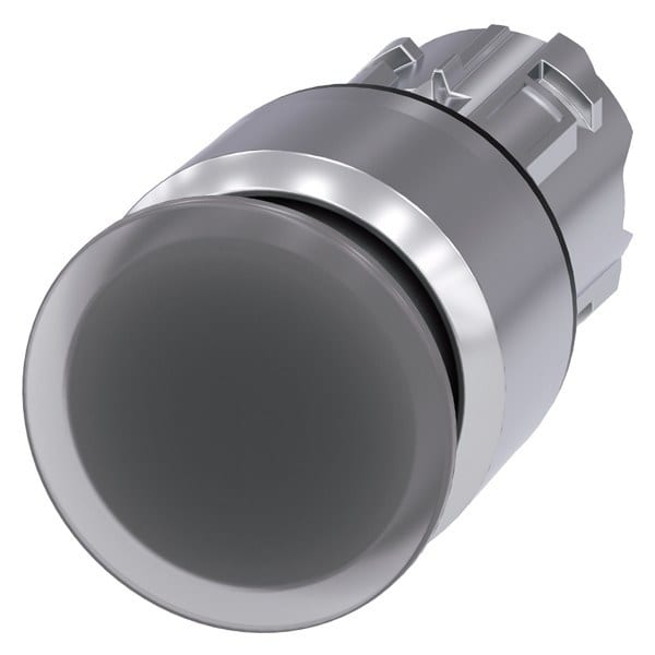 SIEMENS - Pilzdrucktaster, beleuchtet, 22mm, rund, Metall, hochglanz, klar, 30mm