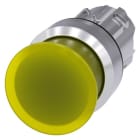 SIEMENS - Pilzdrucktaster, beleuchtet, 22mm, rund, Metall, hochglanz, gelb, 30mm