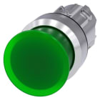 SIEMENS - Pilzdrucktaster, beleuchtet, 22mm, rund, Metall, hochglanz, grün, 30mm