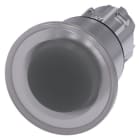 SIEMENS - Pilzdrucktaster, beleuchtet, 22mm, rund, Metall, hochglanz, klar, 40mm