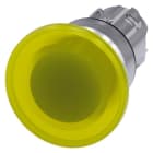 SIEMENS - Pilzdrucktaster, beleuchtet, 22mm, rund, Metall, hochglanz, gelb, 40mm