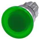 SIEMENS - Pilzdrucktaster, beleuchtet, 22mm, rund, Metall, hochglanz, grün, 40mm