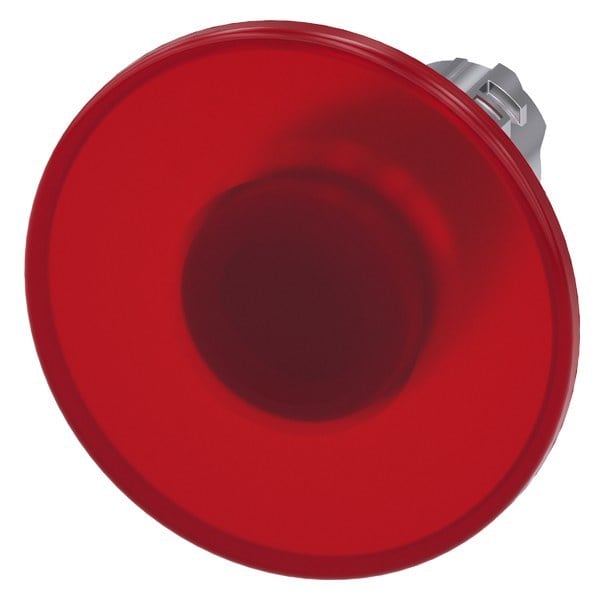 SIEMENS - Pilzdrucktaster, beleuchtet, 22mm, rund, Metall, hochglanz, rot, 60mm