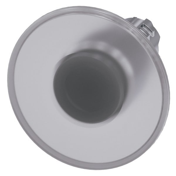 SIEMENS - Pilzdrucktaster, beleuchtet, 22mm, rund, Metall, hochglanz, klar, 60mm