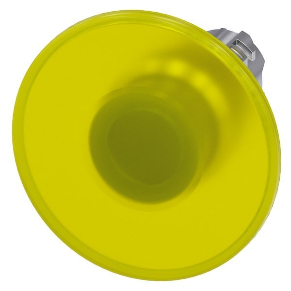SIEMENS - Pilzdrucktaster, beleuchtet, 22mm, rund, Metall, hochglanz, gelb, 60mm
