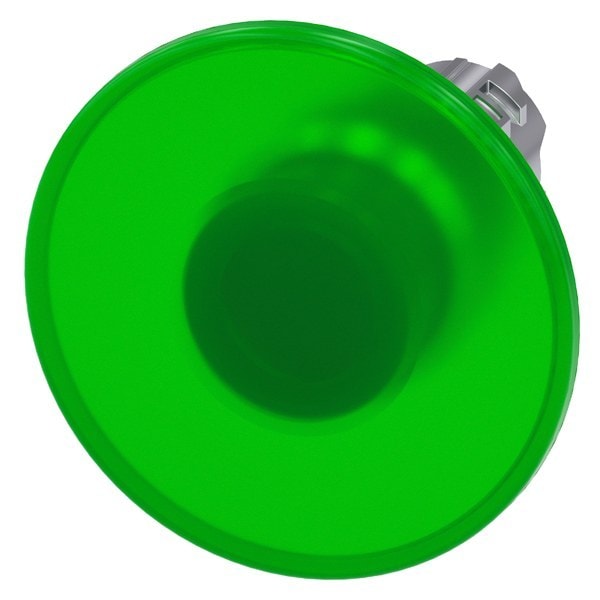 SIEMENS - Pilzdrucktaster, beleuchtet, 22mm, rund, Metall, hochglanz, grün, 60mm