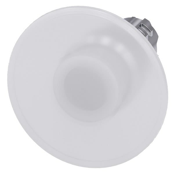 SIEMENS - Pilzdrucktaster, beleuchtet, 22mm, rund, Metall, hochglanz, weiß, 60mm