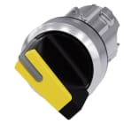 SIEMENS - Knebelschalter, beleuchtbar, 22mm, rund, Metall, hochglanz, gelb