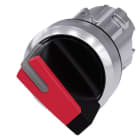 SIEMENS - Knebelschalter, beleuchtbar, 22mm, rund, Metall, hochglanz, rot