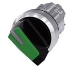 SIEMENS - Knebelschalter, beleuchtbar, 22mm, rund, Metall, hochglanz, grün