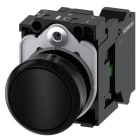 SIEMENS - Drucktaster, 22mm, rund, Kunststoff, schwarz, Druckknopf, 1S