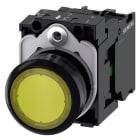 SIEMENS - Drucktaster, beleuchtet, 22mm, rund, Kunststoff, gelb, 1S, AC/DC 24V