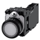 SIEMENS - Drucktaster, beleuchtet, 22mm, rund, Kunststoff, klar, 1S+1Ö, AC 110V