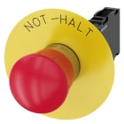 SIEMENS - Not-Halt-Pilzdrucktaster, 22mm, rund, Metall, hochglanz, rot, 1S+1Ö