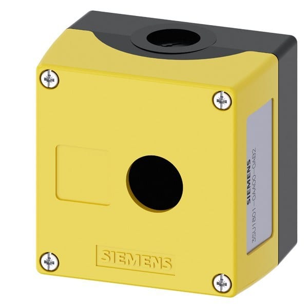 SIEMENS - Gehäuse für Befehlsgeräte, 22mm, rund, Kunststoff, gelb, 1 Befehlsstelle