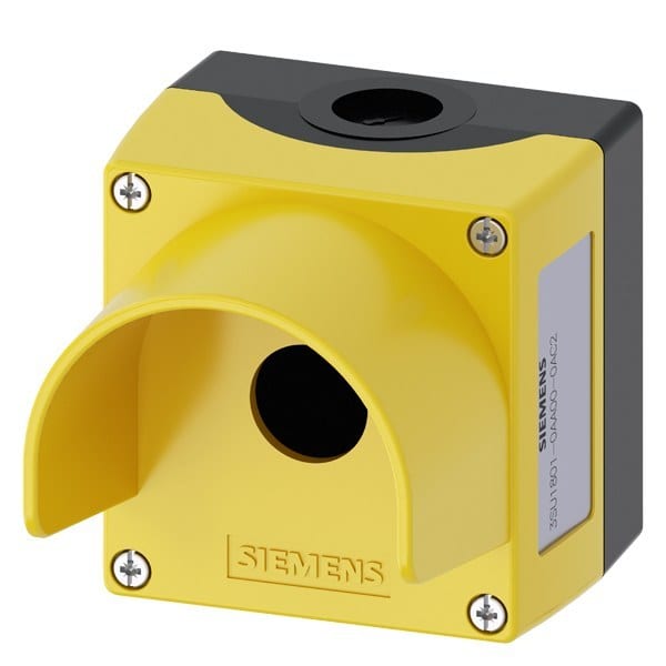 SIEMENS - Gehäuse für Befehlsgeräte, 22mm, rund, Kunststoff, gelb, 1 Befehlsstelle