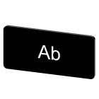 SIEMENS - Bezeichnungsschild 12,5x27mm, Schild schwarz, Beschriftung: Ab