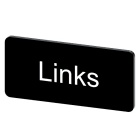 SIEMENS - Bezeichnungsschild 12,5x27mm, Schild schwarz, Beschriftung: Links