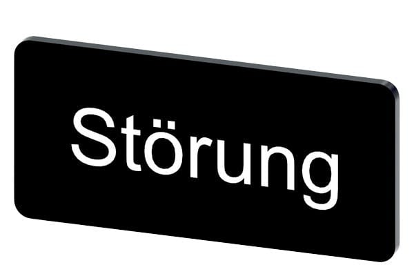 SIEMENS - Bezeichnungsschild 12,5x27mm, Schild schwarz, Beschriftung: Störung