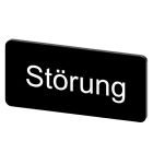 SIEMENS - Bezeichnungsschild 12,5x27mm, Schild schwarz, Beschriftung: Störung
