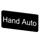SIEMENS - Bezeichnungsschild 12,5x27mm, Schild schwarz, Beschriftung: Hand Auto