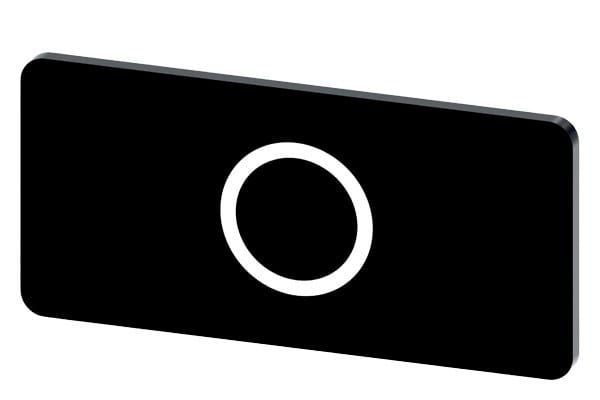 SIEMENS - Bezeichnungsschild 12,5x27mm, Schild schwarz, Symbol: O*