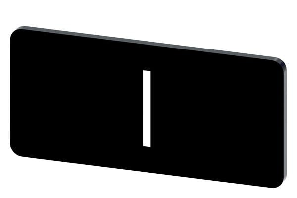 SIEMENS - Bezeichnungsschild 12,5x27mm, Schild schwarz, Symbol: I*