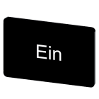 SIEMENS - Bezeichnungsschild 17,5x27mm, Schild schwarz, Beschriftung: Ein
