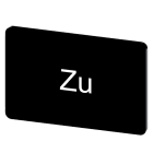 SIEMENS - Bezeichnungsschild 17,5x27mm, Schild schwarz, Beschriftung: Zu