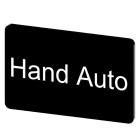SIEMENS - Bezeichnungsschild 17,5x27mm, Schild schwarz, Beschriftung: Hand Auto