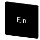 SIEMENS - Bezeichnungsschild 27x27mm, Schild schwarz, Beschriftung: Ein