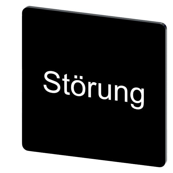 SIEMENS - Bezeichnungsschild 27x27mm, Schild schwarz, Beschriftung: Störung