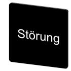 SIEMENS - Bezeichnungsschild 27x27mm, Schild schwarz, Beschriftung: Störung