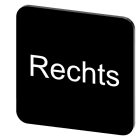 SIEMENS - Bezeichnungsschild 22x22mm, Schild schwarz, Beschriftung: Rechts