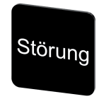 SIEMENS - Bezeichnungsschild 22x22mm, Schild schwarz, Beschriftung: Störung