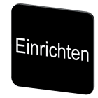 SIEMENS - Bezeichnungsschild 22x22mm, Schild schwarz, Beschriftung: Einrichten