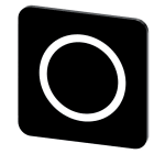 SIEMENS - Bezeichnungsschild 22x22mm, Schild schwarz, Symbol: O*