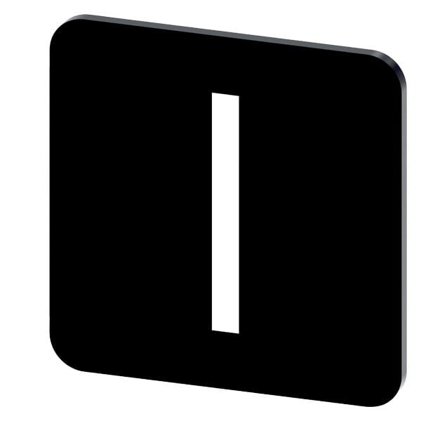 SIEMENS - Bezeichnungsschild 22x22mm, Schild schwarz, Symbol: I*