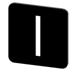 SIEMENS - Bezeichnungsschild 22x22mm, Schild schwarz, Symbol: I*