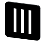 SIEMENS - Bezeichnungsschild 22x22mm, Schild schwarz, Symbol: III*