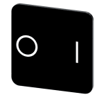 SIEMENS - Bezeichnungsschild 22x22mm, Schild schwarz, Symbol: O* I