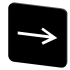SIEMENS - Bezeichnungsschild 22x22mm, Schild schwarz, Symbol: Pfeilrichtung nach rechts
