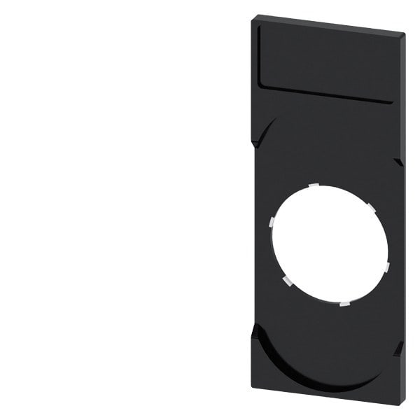 SIEMENS - Schildträger, Doppeltaster, flach, schwarz, für Bezeichnungsschild 12,5x 27mm