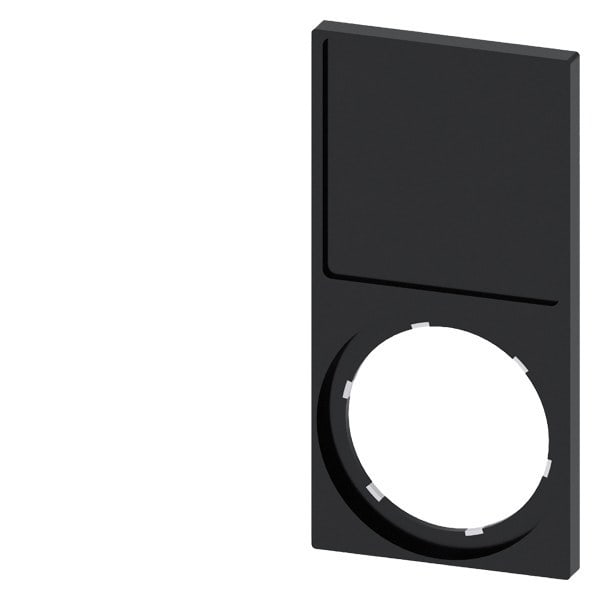 SIEMENS - Schildträger, Rahmen unten eckig, schwarz, für Bezeichnungsschild 27x 27mm