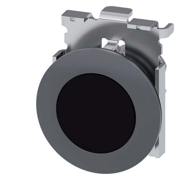 SIEMENS - Drucktaster, 30mm, rund, Metall, matt, schwarz