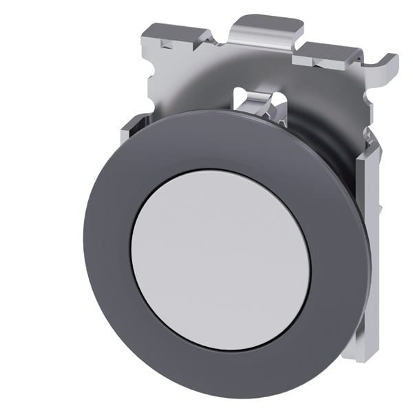 SIEMENS - Drucktaster, 30mm, rund, Metall, matt, weiß