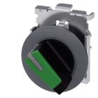 SIEMENS - Knebelschalter, beleuchtbar, 30mm, rund, Metall, matt, grün