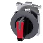 SIEMENS - Knebelschalter, beleuchtbar, 30mm, rund, Metall, matt, rot