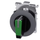 SIEMENS - Knebelschalter, beleuchtbar, 30mm, rund, Metall, matt, grün